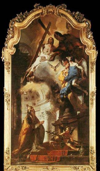 TIEPOLO, Giovanni Domenico Pope St Clement Adoring the Trinity France oil painting art